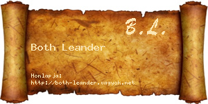 Both Leander névjegykártya