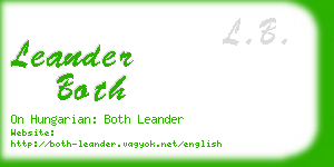 leander both business card